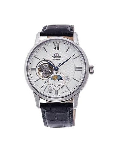 reloj automático hombre Orient Sun Moon RA-AS0011S Open Heart  42mm cristal de zafiro 50m WR