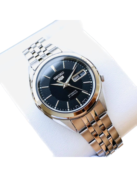 Reloj Automático hombre Seiko 5 SNKL23K1 38mm dial negro correa acero inoxidable