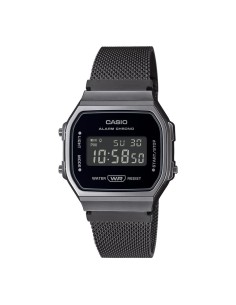 Reloj Casio Colecction Vintage Iconic a168wemb-1b gun metal correa de acero inoxidable
