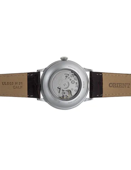 reloj automático hombre Orient Bambino RA-AK0705R 40.5mm 30m WR Correa de cuero (admite cuerda manual)