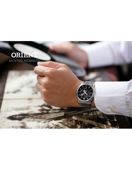 Reloj automático hombre Orient Contemporary RN-AK0302B JDM Sun & Moon 41.5mm cristal de zafiro
