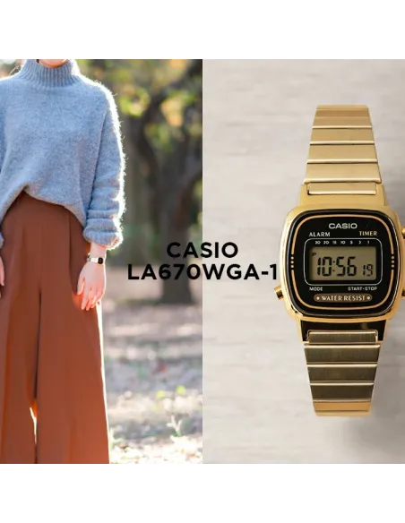 Reloj digital CASIO gold la670wga-1cr retro CASIO