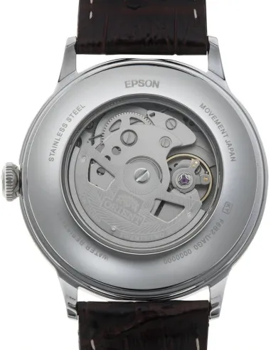 reloj automático hombre Orient Bambino RA-AK0705R 40.5mm 30m WR Correa de cuero (admite cuerda manual)