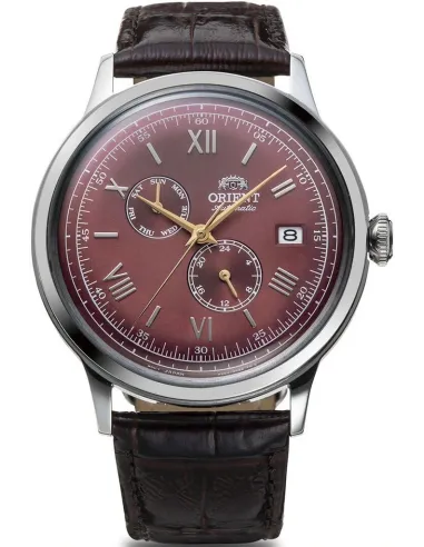 reloj automático hombre Orient Bambino RA-AK0705R 40.5mm 30m WR Correa de cuero (admite cuerda manual)