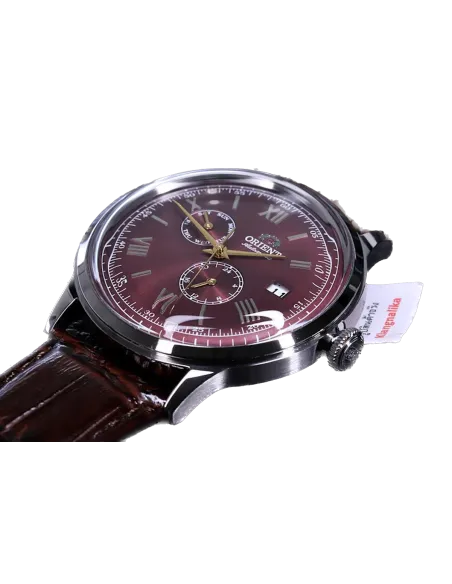 reloj automático hombre Orient Bambino RA-AK0705R 40.5mm 30m WR Correa de cuero (admite cuerda manual)