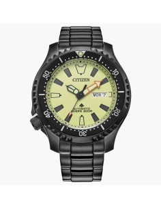 reloj automático buceo hombre Citizen Promaster Dive FUGU NY0155-58X 44mm cristal de zafiro 200m WR correa de acero