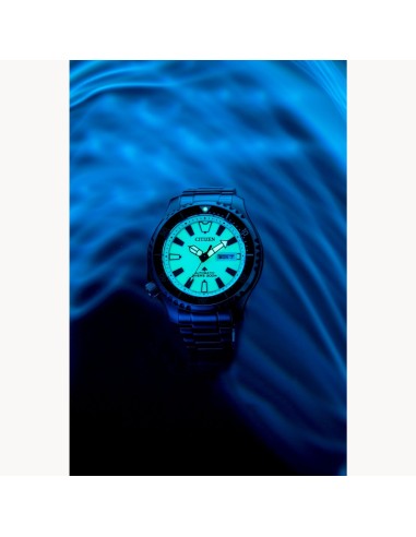 reloj automático buceo hombre Citizen Promaster Dive FUGU NY0155-58X 44mm cristal de zafiro 200m WR correa de acero