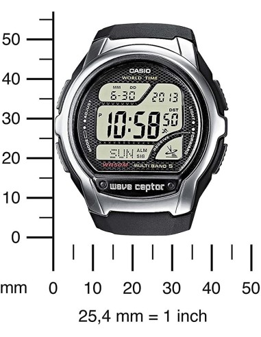Reloj digital Casio WV-58R-1A 1A WAVE CEPTOR correa negra