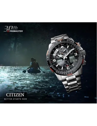 Reloj Aviador Titanio Radiocontrol Citizen Promaster Skyhawk JY8108-53E 45mm Hora Atómica cristal de zafiro