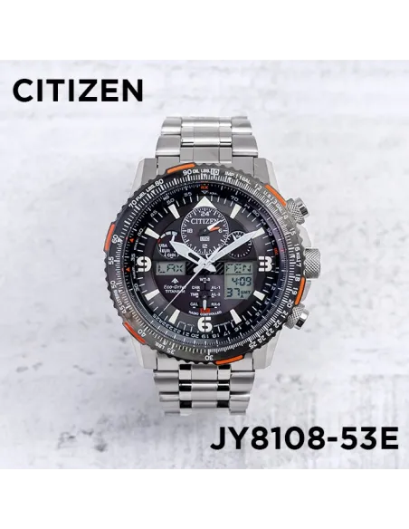 Reloj Aviador Titanio Radiocontrol Citizen Promaster Skyhawk JY8108-53E 45mm Hora Atómica cristal de zafiro
