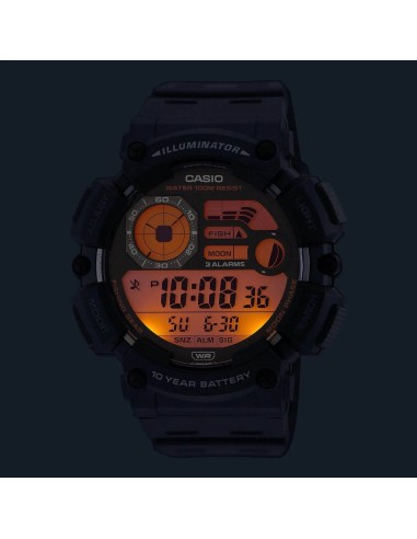 reloj hombre deportivo Casio WS-1500H-5AV Fases Lunares 10 años batería Modo Pesca