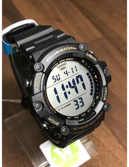 Reloj deportivo hombre Casio AE-1500WHX-1A 100m WR 10 años batería Hora Mundial cronómetro alarma