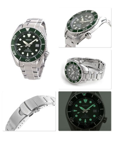 Reloj automático hombre buceo Seiko Prospex Sumo Green SPB103J1 dial verde 45mm