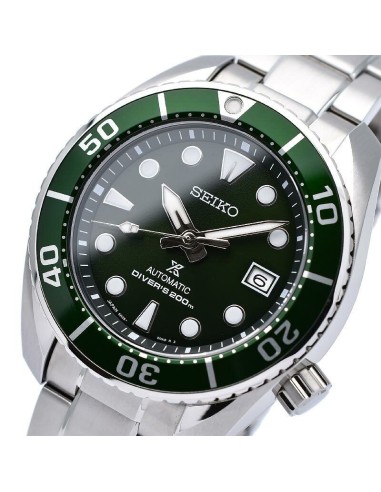 Reloj hombre automático SEIKO PROSPEX SCUBA SNE583P1 correa de acero dial verde 200m water resist