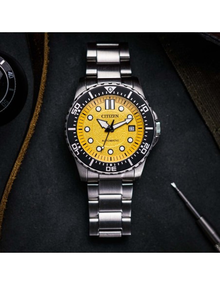 reloj automático buceo hombre Citizen NJ0170-83Z 43mm 100m WR correa de acero