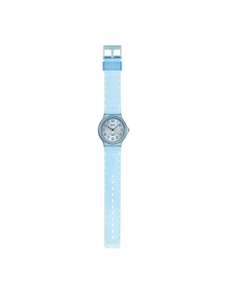 reloj unisex clásico vintage Casio MQ-24S-2B azul translúcido