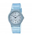 reloj unisex clásico vintage Casio MQ-24S-2B azul translúcido