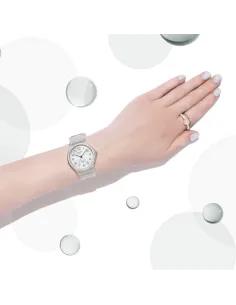 reloj unisex clásico vintage Casio MQ-24S-7B blanco translúcido 2
