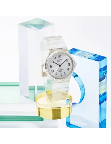 Casio MQ-24S-7B classic vintage unisex watch translucent white