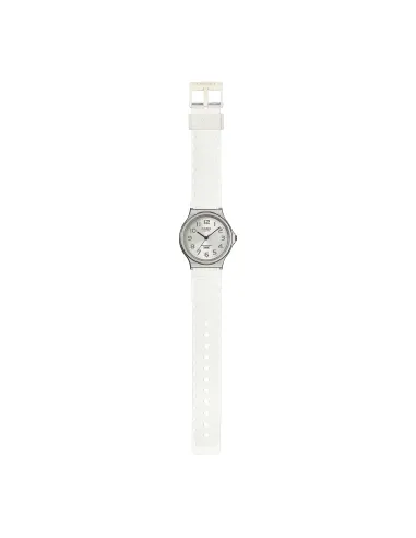reloj unisex clásico vintage Casio MQ-24S-7B blanco translúcido