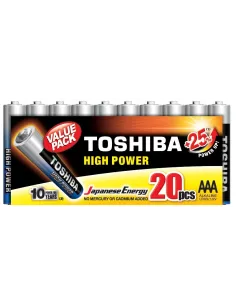 TOSHIBA LR03GCP MP-20 SINGLE-USE BATTERY AAA ALKALINA PACK 20 UNIDADES