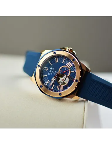 Reloj automático hombre Bulova Marine Star 98A227 44mm 200m WR correa de goma