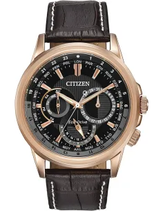 Citizen Ecodrive Calendrier BU2023-04E 44mm 100m WR men's watch leather band Ecodrive 2
