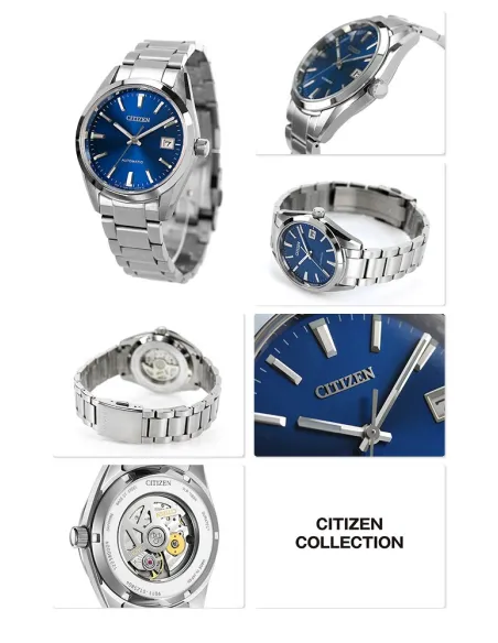 reloj automático hombre Citizen NB1050-59L JDM 38mm dial azul Cristal de Zafiro 100m