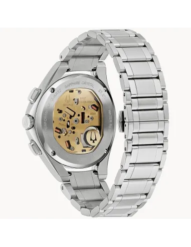 reloj hombre Bulova Curv  96A297 44mm Cristal de Zafiro anti-reflejo  262kHz Cuarzo Alta precisión  correa de acero