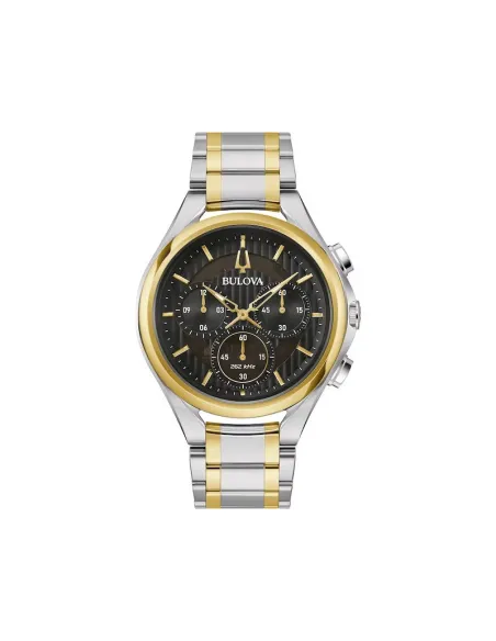 reloj hombre Bulova Curv 98A301 44mm Cristal de Zafiro 262kHz Cuarzo Alta Precisión 30m WR