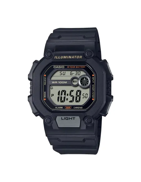 reloj digital deportivo hombre Casio W-737HX-1AV 100m WR alarma luz Led 10 años batería