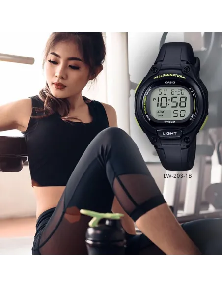Reloj Casio Digital LW-203-1B UNISEX