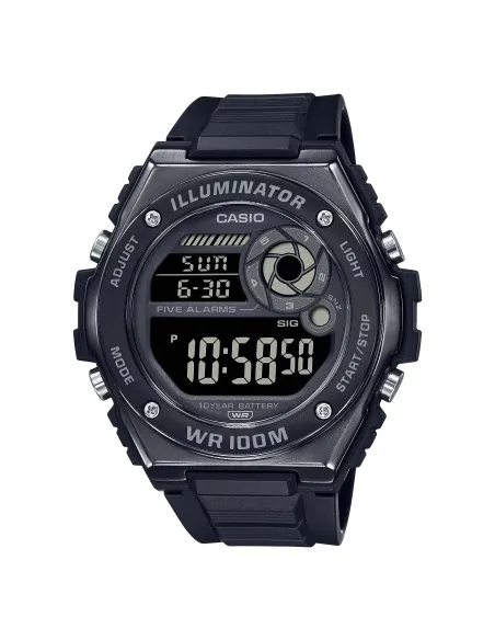 reloj deportivo hombre Casio MWD-100HB-1BV 100M WR 10 años batería Luz Led 5 alarmas