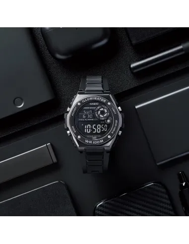 reloj deportivo hombre Casio MWD-100HB-1BV 100M WR 10 años batería Luz Led 5 alarmas