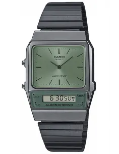 reloj unisex vintage digital analógico Casio AQ-800ECGG-3A Alarma cronógrafo correa de acero