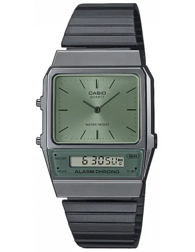 reloj unisex vintage digital analógico Casio AQ-800ECGG-3A Alarma cronógrafo correa de acero
