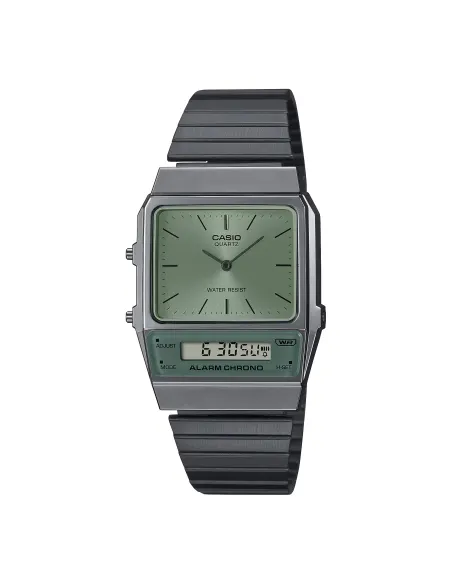 reloj unisex vintage digital analógico Casio AQ-800ECGG-3A Alarma cronógrafo correa de acero