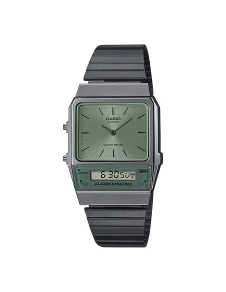 reloj unisex vintage digital analógico Casio AQ-800ECGG-3A Alarma cronógrafo correa de acero