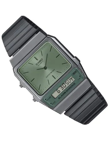 reloj unisex vintage digital analógico Casio AQ-800ECGG-3A Alarma cronógrafo correa de acero