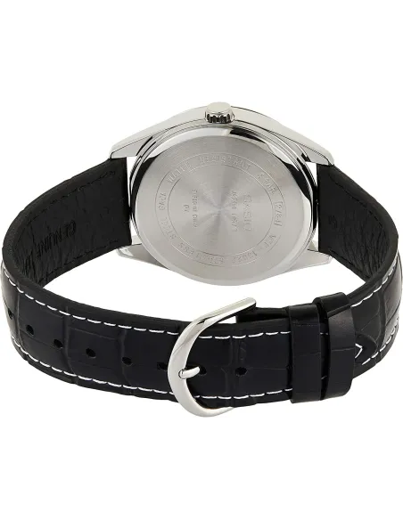 reloj clásico hombre Casio MTP-1302PL-1A Pantalla Neón dial negro correa cuero