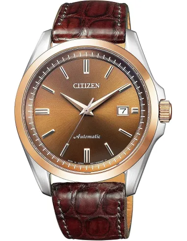 Citizen NB1045-16W JDM 41mm cristal de zafiro 100m WR correa piel cocodrilo