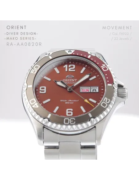 Orient Kamasu RA-AA0820R 41.8mm 200m sapphire crystal automatic divers men’s watch stainless steel bracelet