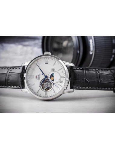 reloj automático hombre Orient Sun Moon RA-AS0011S Open Heart  42mm cristal de zafiro 50m WR