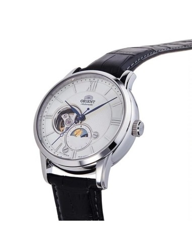 reloj automático hombre Orient Sun Moon RA-AS0011S Open Heart  42mm cristal de zafiro 50m WR
