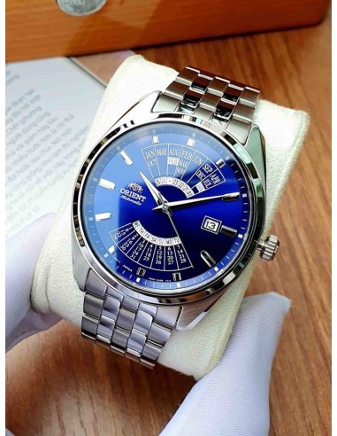 Orient Multi Year Calendar RA-BA0003L automatic men's watch blue dial 43.5mm stainless steel bracelet 50m water resist hand-hack