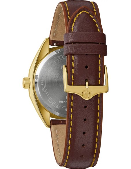 ulova Jet Star Precisionist 97b214 262kHz 40mm cristal de zafiro correa de cuero HPQ