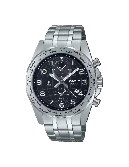 reloj deportivo hombre Casio MTP-W500D-1AV 43.9mm 50m WR Hora Mundial