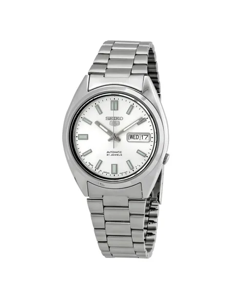 reloj unisex automático Seiko 5 SNXS73J1 37mm Hecho en Japón correa de acero