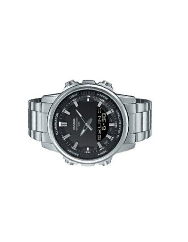 reloj analógico digital hombre Casio AMW-880D-1AV 50m WR Hora Mundial 10 años batería 3 alarmas diarias
