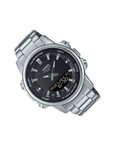 reloj analógico digital hombre Casio AMW-880D-1AV 50m WR Hora Mundial 10 años batería 3 alarmas diarias